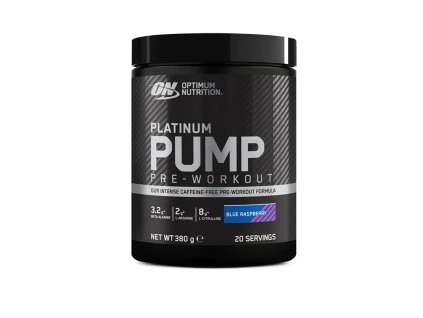 Optimum Nutrition Platinum Pump Pre Workout 380 g blue raspberry (Příchuť modrá malina)