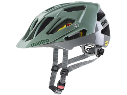uvex quatro cc mips moss green rhino 52 57cm ien400007