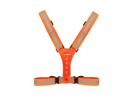 reflective running vest orange gymbeam 1 2