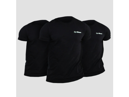 Tričko Basic 3Pack Black - GymBeam (Veľkosť S - 3pack)