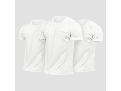 Tričko TRN 3Pack White - GymBeam (Veľkosť S - 3pack)