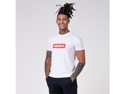 Pánske tričko Basic White - NEBBIA (Veľkosť M)