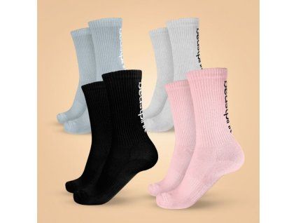 Ponožky 3/4 4Pack - BeastPink (Veľkosť M)