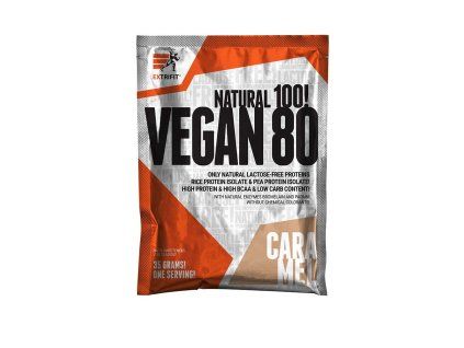 Extrifit Vegan 80 35 g caramel (Príchuť karamel)