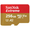 sandisk extreme microsdxc 256gb 190mb s uhs i u3 class 10 adapter ien444167