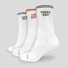 Ponožky GymRat 3Pack White - GymBeam (Veľkosť S)