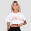 Dámske cropped tričko Thrive White - GymBeam (Veľkosť S)