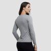 Dámske tričko s dlhým rukávom Basic Grey - GymBeam (Veľkosť XS)