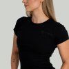 Dámske tričko Ribbed Black - STRIX (Veľkosť S)