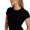 Dámske tričko Ribbed Black - STRIX (Veľkosť S)