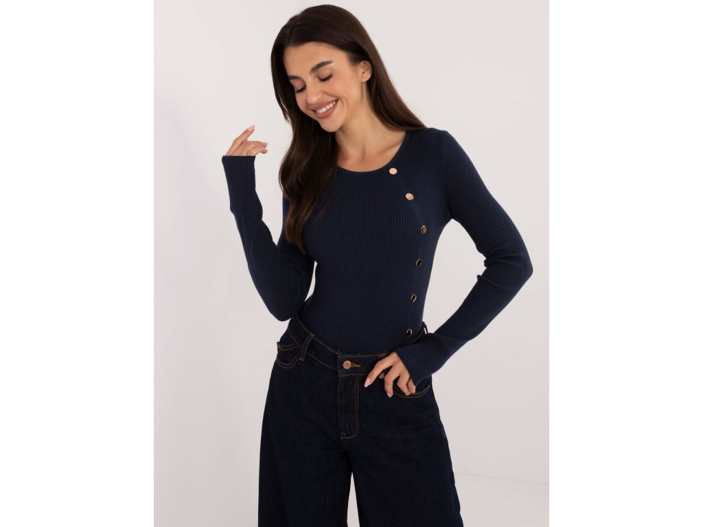 Sweter-AT-SW-2332-2.65 tmavomodrý (veľkosť S/M)