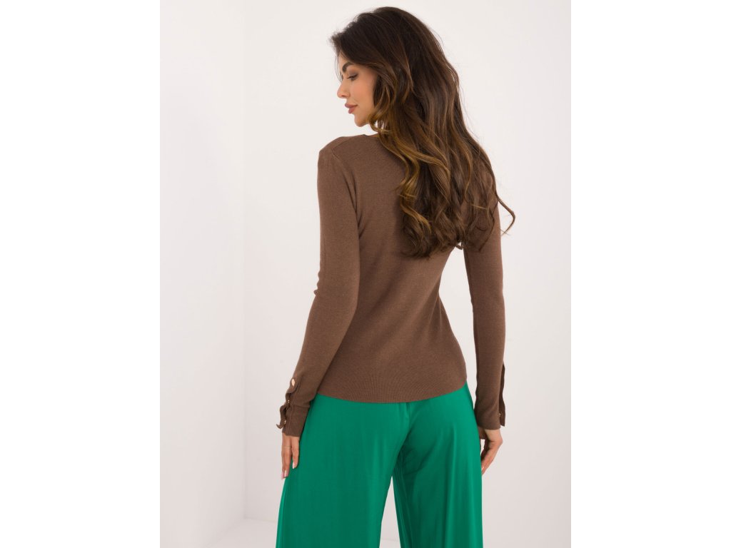 Dámsky sveter AT-SW-2334.49 hnedý (veľkosť S/M)