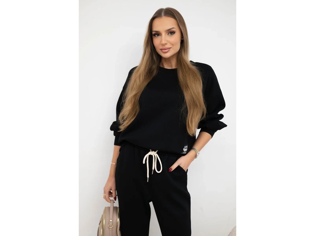 Tepláková súprava Petres čierna (Veľkosť Univerzálna)