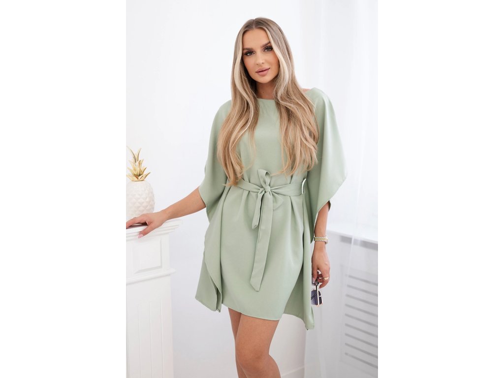 Elegantné šaty Floria tmavá mätová (Veľkosť Univerzálna)