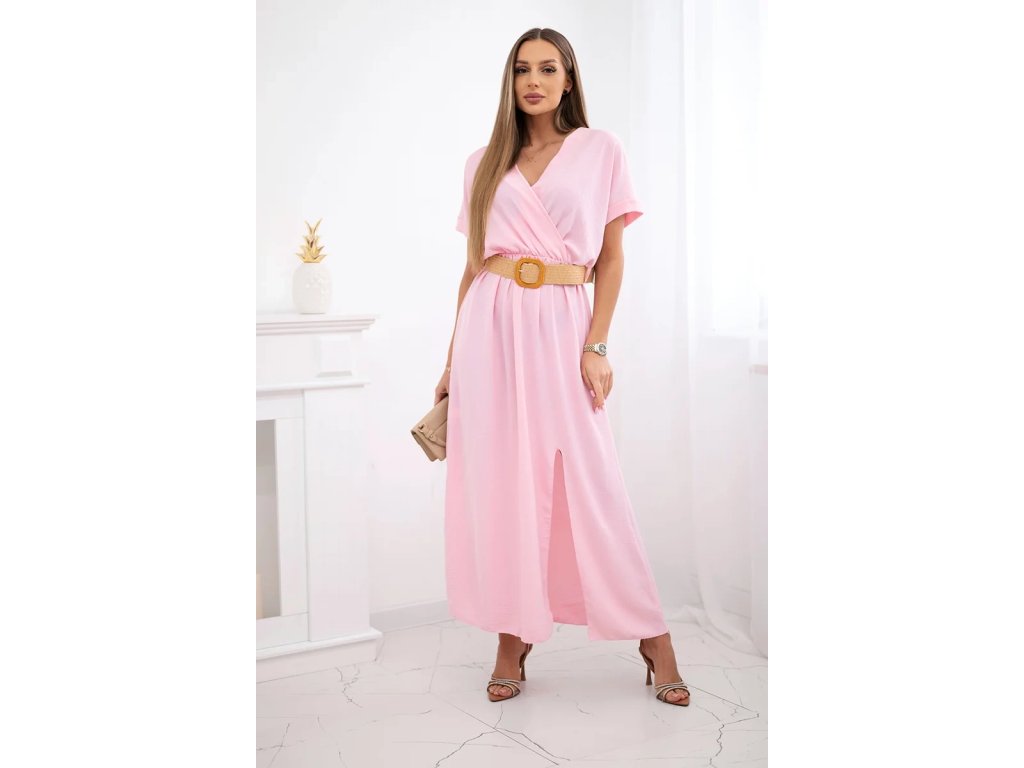 Dlhé letné šaty Gwen cukríková ružová (Veľkosť Univerzálna)