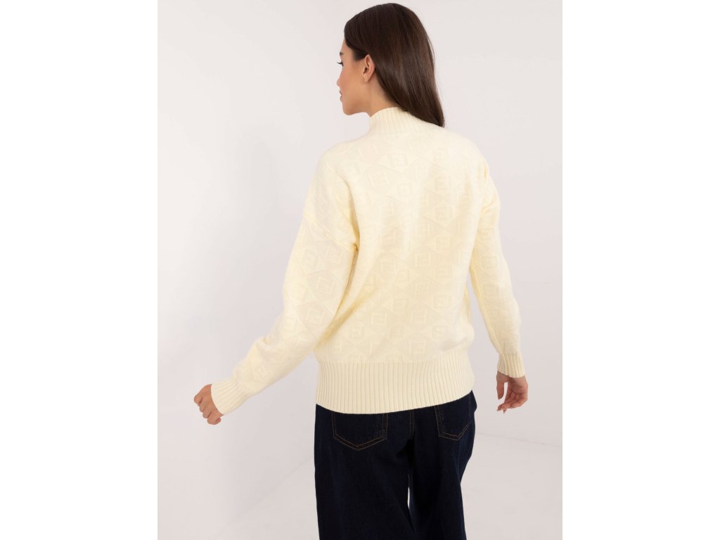 Dámsky rolák AT-SW-2339.54 bledý žltý (Farba bledá žltá, Veľkosť univerzálna)