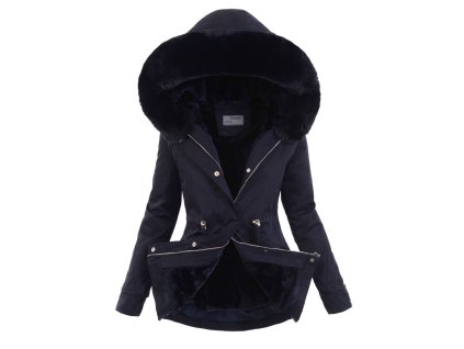 11592 damska zimna bunda parka 6100 modra