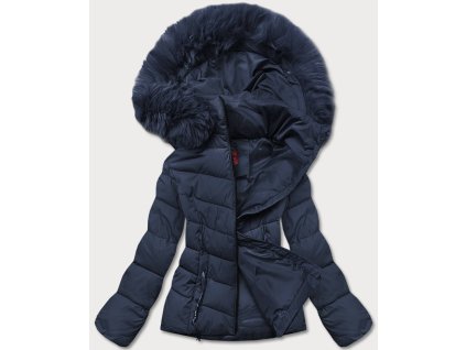 Dámska zimná bunda s kapucňou TY043 modrá