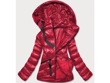 Dámska zimná bunda s kapucňou 23066 červená
