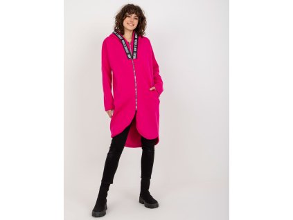pol pl Hurtowna Fuksjowa dluga dresowa bluza rozpinana oversize 393072 1