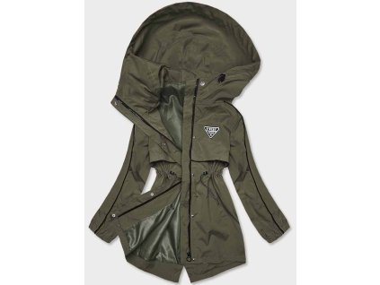 17177 damska prechodna bunda parka b8119 kaki