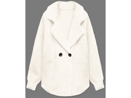 Dámsky prechodný kabát z alpaky Karina biely