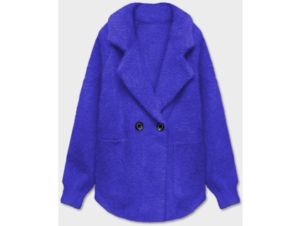 Dámsky prechodný kabát z alpaky Karina kráľovská modrá