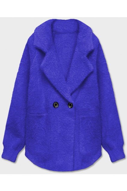 Dámsky prechodný kabát z alpaky Karina kráľovská modrá