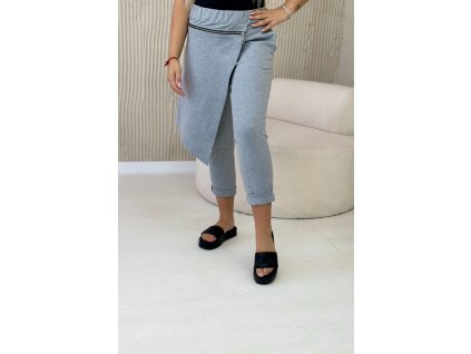 Dámske nohavice so zipsom Newy sivá (Veľkosť Univerzálna)