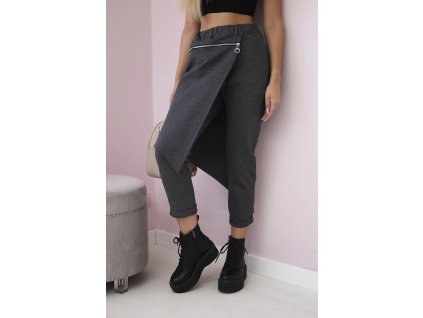 Dámske nohavice so zipsom Newy grafitová (Veľkosť Univerzálna)