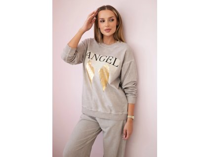 Dámska tepláková súprava Angel béžová (Veľkosť Univerzálna)