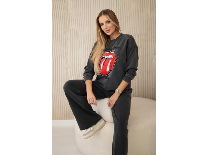 Dámska tepláková súprava Stones grafitová (Veľkosť Univerzálna)