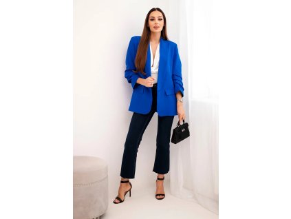 Dámske sako Ebena kráľovská modrá (Veľkosť Univerzálna)