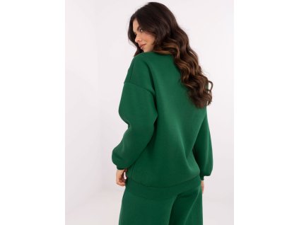 Dámska oversize mikina s nápisom EM-BL-617-15.51P tmavá zelená