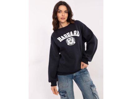 Dámska oversize mikina s nápisom EM-BL-617-16.01X-grafitová (Farba tmavá šedá, Veľkosť univerzálna)