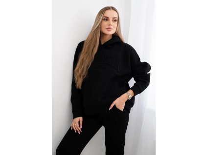 Tepláková súprava Verita čierna (Veľkosť Univerzálna)