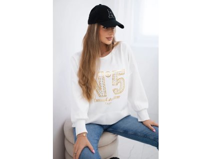 Mikina s potlačou N5 smotanová (Veľkosť Univerzálna)