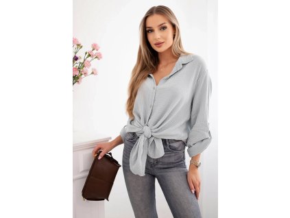 Dámska košeľa Sappy Plus Size sivá (Veľkosť Univerzálna)