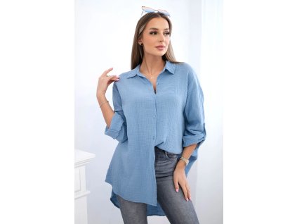 Dámska košeľa Sappy džínsová modrá (Veľkosť Univerzálna)