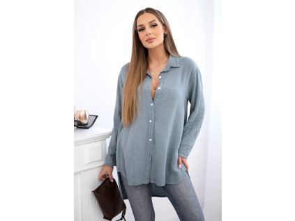 Dámska košeľa Sappy Plus Size tmavásivá (Veľkosť Univerzálna)