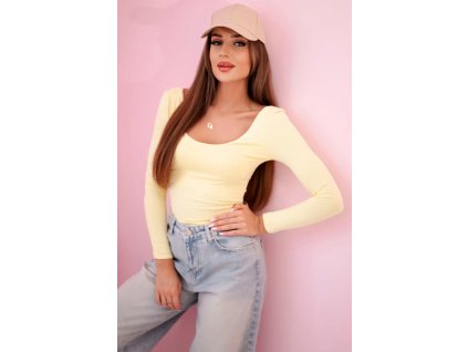 Dámske body s dlhým rukávom Colina žltá (Veľkosť Univerzálna)