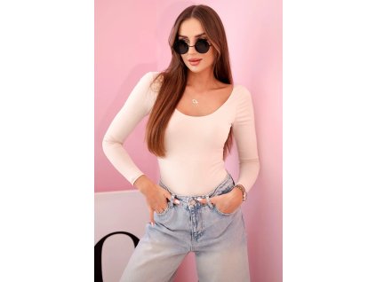 Dámske body s dlhým rukávom Colina béžová (Veľkosť Univerzálna)