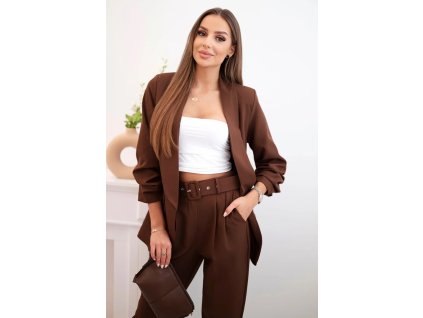 Dámsky nohavicový komplet Tutora mocca (Veľkosť Univerzálna)