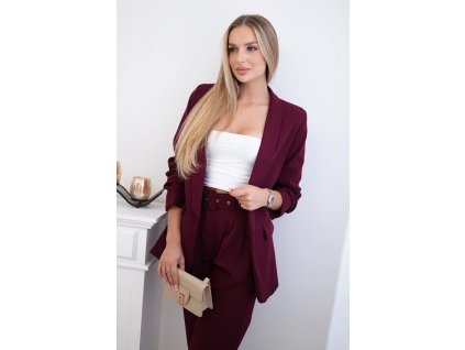 Dámsky nohavicový komplet Tutora bordová (Veľkosť Univerzálna)