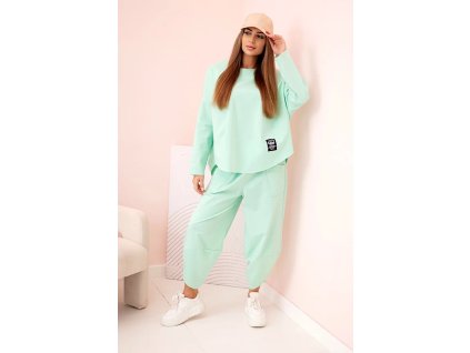 Dámsky nohavicový komplet Luptia bledá mätová (Veľkosť Univerzálna)