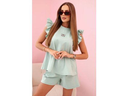 Dámsky letný komplet Miu tmavá mätová (Veľkosť Univerzálna)