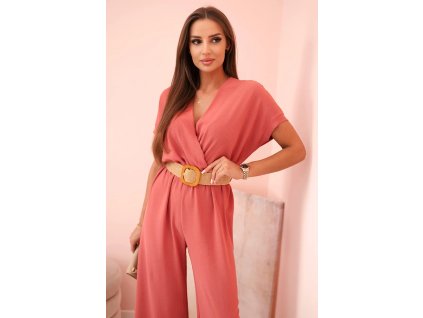 Dámsky letný overal Roxana ružovofialová (Veľkosť Univerzálna)