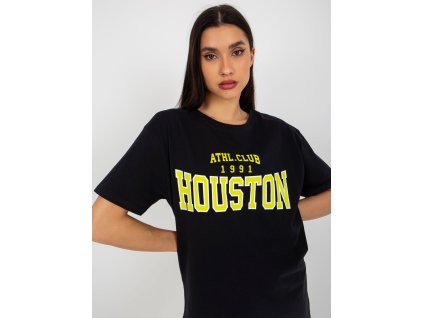 Dámske tričko s krátkym rukávom Houston čierna (Farba bledooranžová, Veľkosť univerzálna)