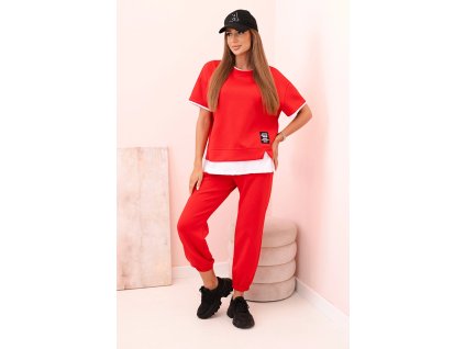 Dámska tepláková súprava Míra červená (Veľkosť Univerzálna)