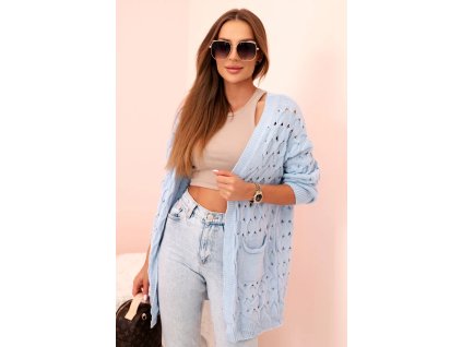 Dámsky sveter/kardigan Werol baby modrá (Veľkosť Univerzálna)